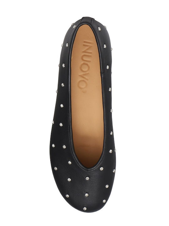 Leather Ballerinas Black