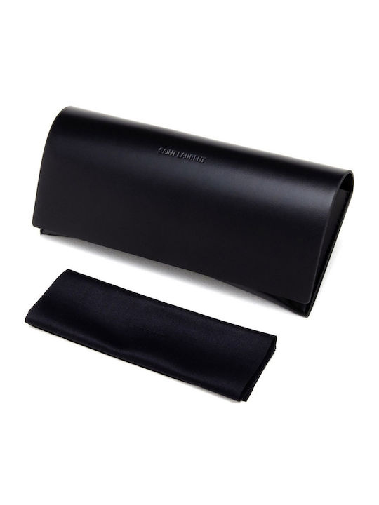 Ysl Women's Sunglasses with Black Plastic Frame and Black Lens
