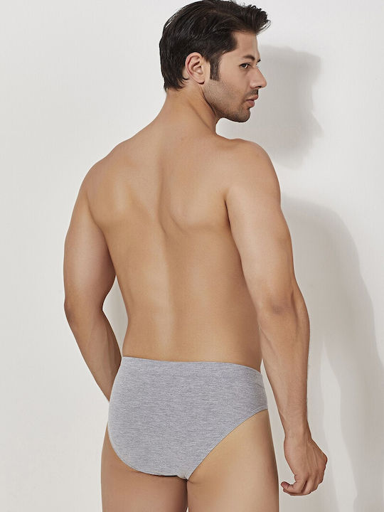 Slipuri pentru bărbați White-grey-black 3Pachet