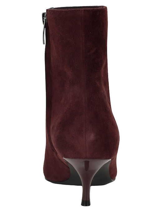 Hermena Suede Women's Ankle Boots Burgundy