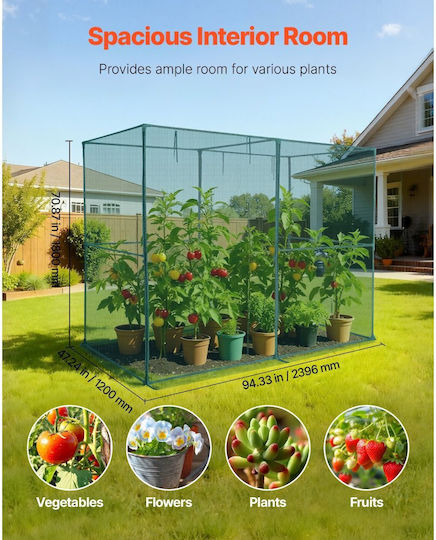 Vevor ZZBHZ1PCS984VTPLP001V0 Greenhouse Cover 2.39x1.2x1.8m
