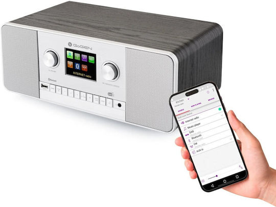 GoGEN IR 257 Επιτραπέζιο Ραδιόφωνο Ρεύματος DAB+ με Bluetooth και USB Ασημί