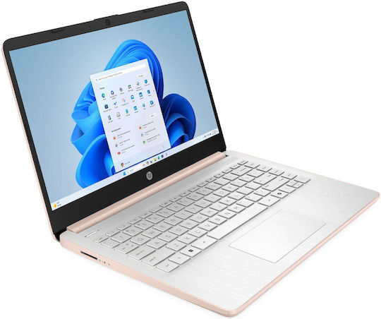 HP 14-dq3015dx 14" (Celeron-N4500/4GB/64GB Flash Storage/W11 S) Pale Rose Gold (US Keyboard)