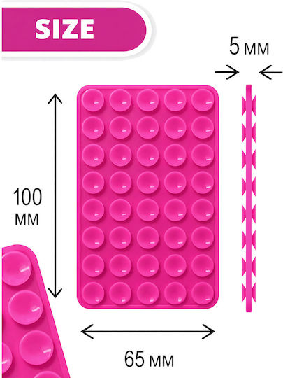 XXL 10x6cm Non-slip Mobile Stand in Pink color