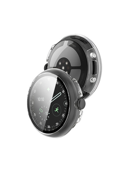 Techsuit Defense360 Pro Πλαστική Θήκη με Τζαμάκι σε Διάφανο χρώμα για Google Pixel Watch 4 41mm