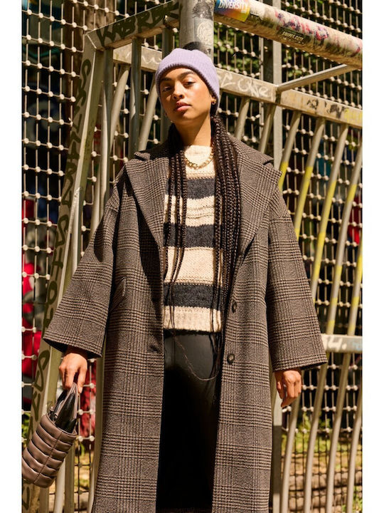 Women's Long Sleeve Sweater Striped Striped