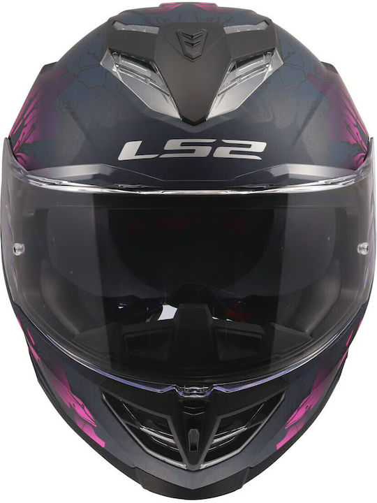 LS2 FF818 Storm III Burst Black/Pink Motorradhelm Volles Gesicht ECE 22.06 1600gr mit Pinlock und Sonnenblende