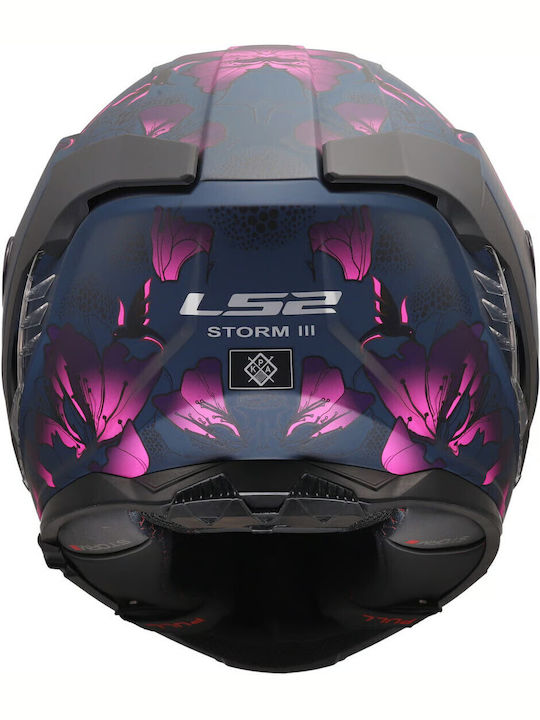 LS2 FF818 Storm III Burst Black/Pink Motorradhelm Volles Gesicht ECE 22.06 1600gr mit Pinlock und Sonnenblende