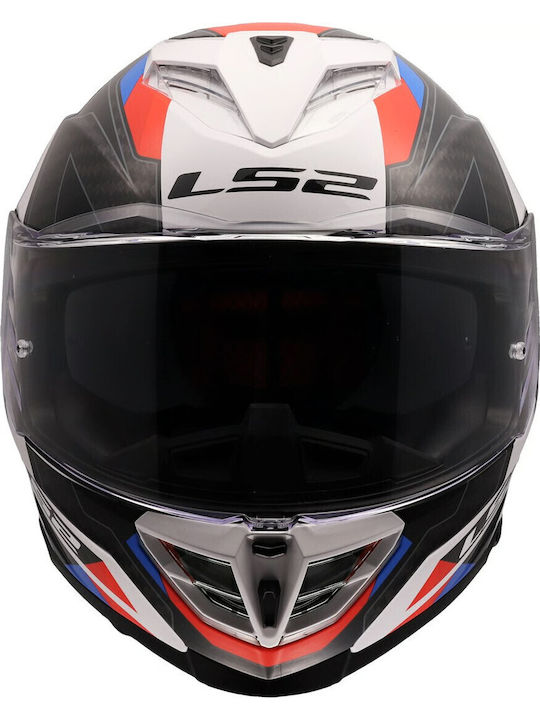 LS2 FF818 Storm III Sporty White/Blue/Red Мотоциклетна каска Full Face ECE 22.06 1600гр с Sunvisor