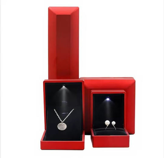 Luxury Red Necklace and Bracelet Box Led Celestria 4-324