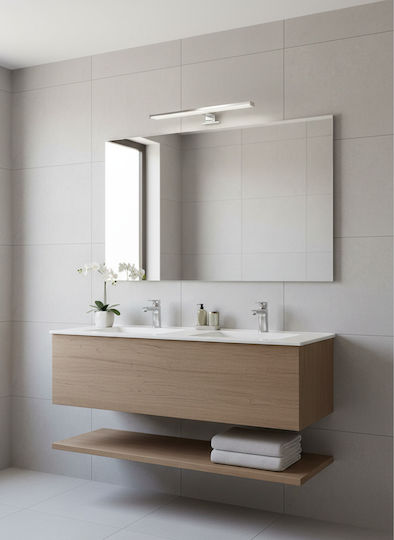 Lucas Bathroom Led Modern Lamp Bathroom with Integrated LED and Natural White Light Silver 60x12.5x5.5cm