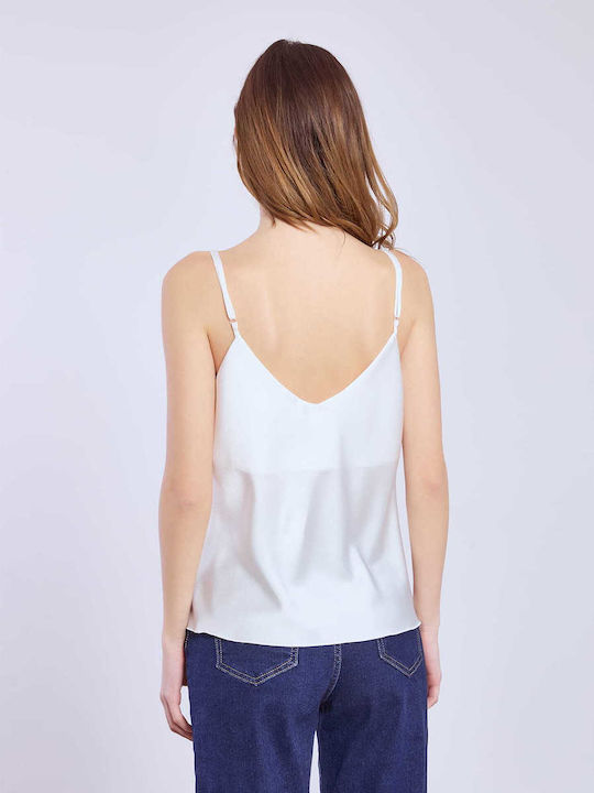 Celestino Lingerie Τοπ Σατέν Λευκό