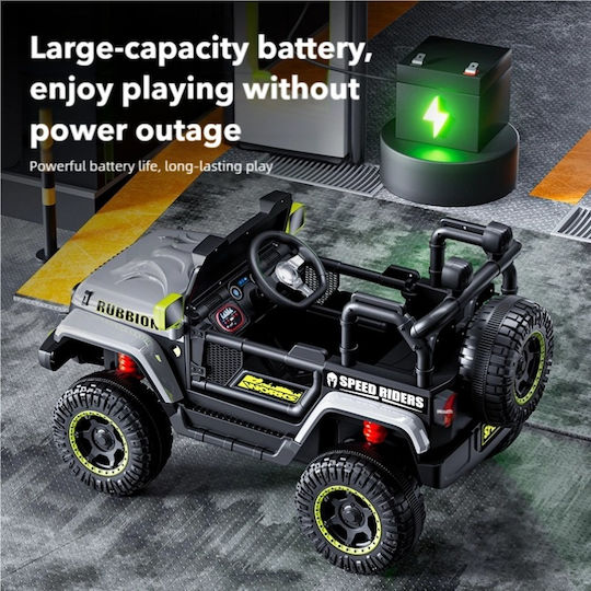 Kinder Auto Doppelsitzer mit Fernbedienung Jeep Wrangler Rubicon 12 Volt Gelb