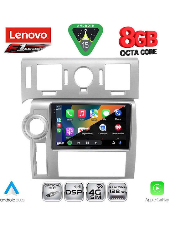 Lenovo Car Audio System Hummer H2 2008-2009 (Bluetooth/USB/WiFi/GPS/Apple-Carplay/Android-Auto) with Touch Screen 9"