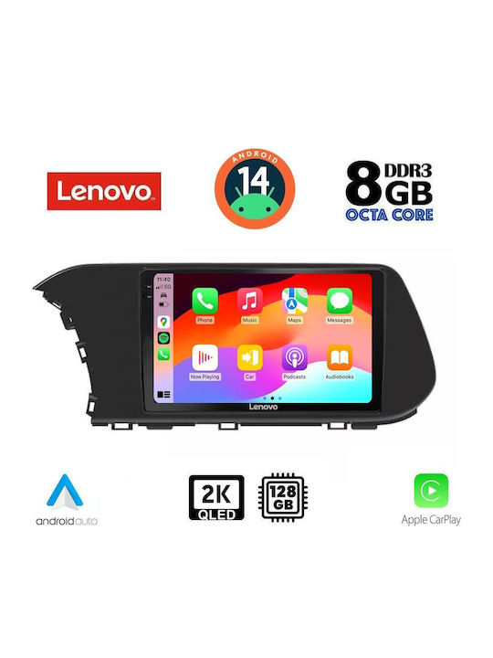 Lenovo Auto-Audiosystem für Hyundai i20 / Bayon 2021 mit Klima (Bluetooth/USB/WiFi/GPS/Apple-Carplay/Android-Auto) mit Touchscreen 10"