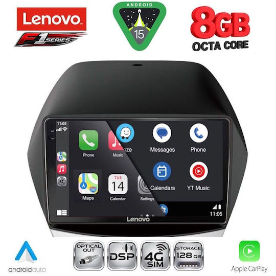 Lenovo Car Audio System for Hyundai iX35 2010-2015 Bluetooth USB Wi-Fi GPS Apple CarPlay Android Auto with 10 Inch Touch Screen LENOVO SSR 10235 CPA