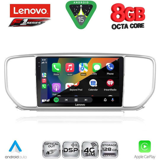 Lenovo Car Audio System for Kia Sportage 2018-2021 (Bluetooth/USB/WiFi/GPS/Apple-Carplay/Android-Auto) with Touch Screen 9"