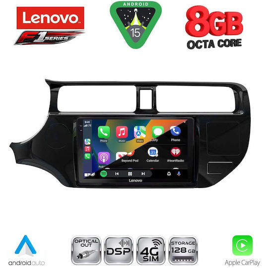 Lenovo Car Audio System for Kia Rio 2012-2015 (Bluetooth/USB/WiFi/GPS/Apple-Carplay/Android-Auto) with Touch Screen 9"