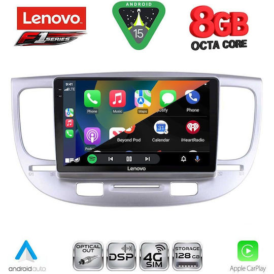 Lenovo Car Audio System for Kia Rio 2005-2011 (Bluetooth/USB/WiFi/GPS/Apple-Carplay/Android-Auto) with Touch Screen 9"