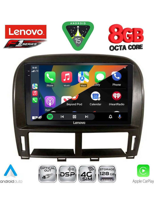 Lenovo Car Audio System for Jaguar XF Lexus LS 2000-2006 (Bluetooth/USB/WiFi/GPS/Apple-Carplay/Android-Auto) with Touch Screen 9"