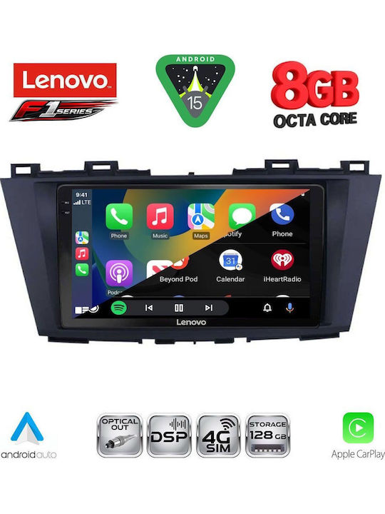 Lenovo Car Audio System for Mazda 5 2011-2020 (Bluetooth/USB/WiFi/GPS/Apple-Carplay/Android-Auto) with Touch Screen 9"