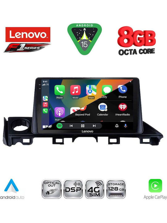 Lenovo Car Audio System for Mazda 6 2017-2020 (Bluetooth/USB/WiFi/GPS/Apple-Carplay/Android-Auto) with Touch Screen 9"