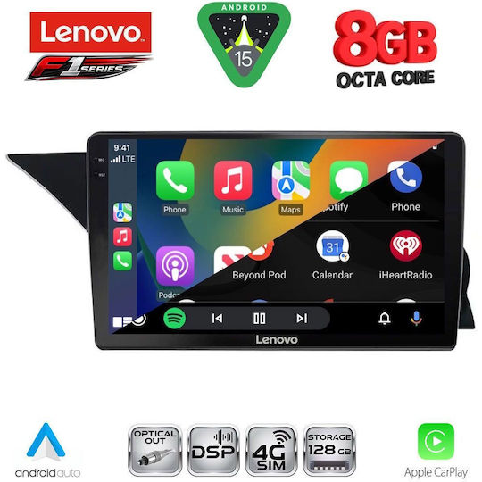 Lenovo Car Audio System for Mercedes-Benz GLK 2013-2017 (Bluetooth/USB/WiFi/GPS/Apple-Carplay/Android-Auto) with Touch Screen 9"