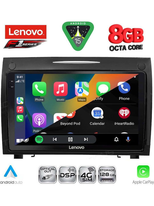 Lenovo Car Audio System for Mercedes-Benz SLK 2004-2010 (Bluetooth/USB/WiFi/GPS/Apple-Carplay/Android-Auto) with Touch Screen 9"