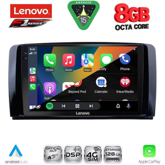 Lenovo Ηχοσύστημα Αυτοκινήτου για Mercedes-Benz R-Class 2006-2015 (Bluetooth/USB/WiFi/GPS/Apple-Carplay/Android-Auto) με Οθόνη Αφής 9"