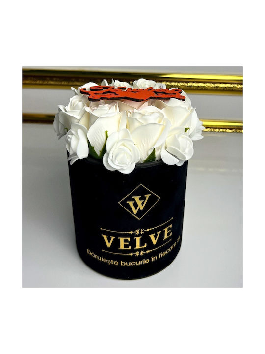 Pachet Special De Valentine 25 Cm Aranjament Ursuleț De Pluș 9 Trandafiri Săpun Brosă Set Cosmetice În Cutie Cadou