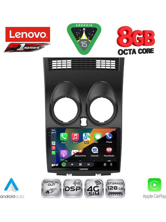 Lenovo Car Audio System for Nissan Qashqai 2007-2014 (Bluetooth/USB/WiFi/GPS/Apple-Carplay/Android-Auto) with Touch Screen 9"