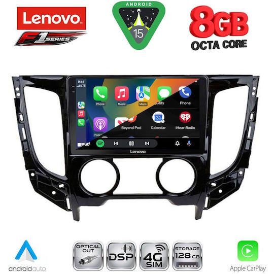 Lenovo Ηχοσύστημα Αυτοκινήτου για Mitsubishi L200 2015-2019 με A/C (Bluetooth/USB/WiFi/GPS/Apple-Carplay/Android-Auto) με Οθόνη Αφής 9"
