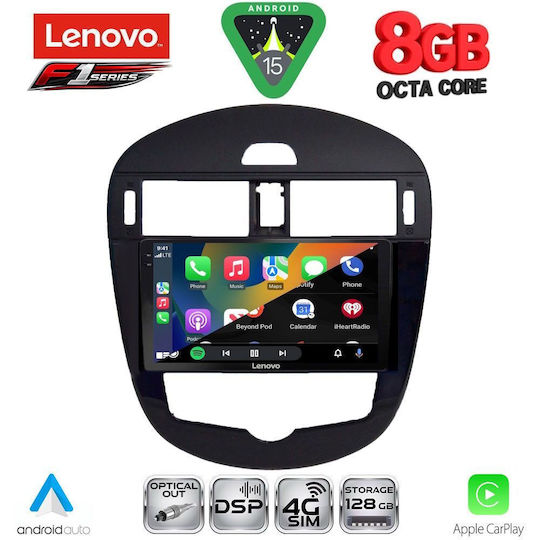 Lenovo Car Audio System for Nissan Pulsar 2014-2020 with Clima (Bluetooth/USB/WiFi/GPS/Apple-Carplay/Android-Auto) with Touch Screen 9"