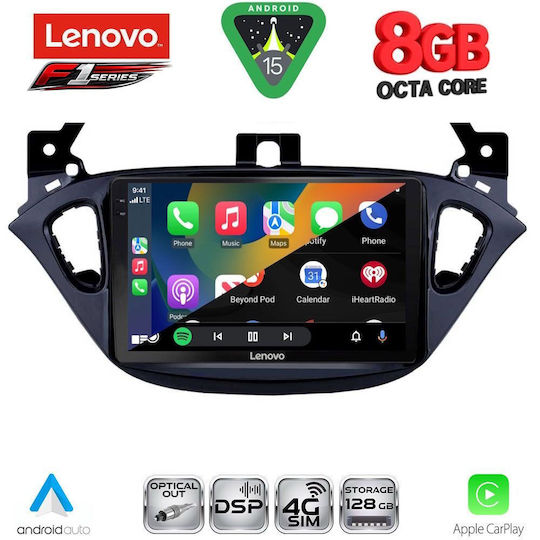 Lenovo Car Audio System for Opel Adam / Corsa 2014-2021 (Bluetooth/USB/WiFi/GPS/Apple-Carplay/Android-Auto) with Touch Screen 9"
