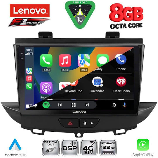 Lenovo Автомобилна Аудио Система за Opel Crossland / Grandland 2017 (Bluetooth/USB/Вграден Wi-Fi/GPS/Apple CarPlay/Android Auto) с Touch Screen 9"