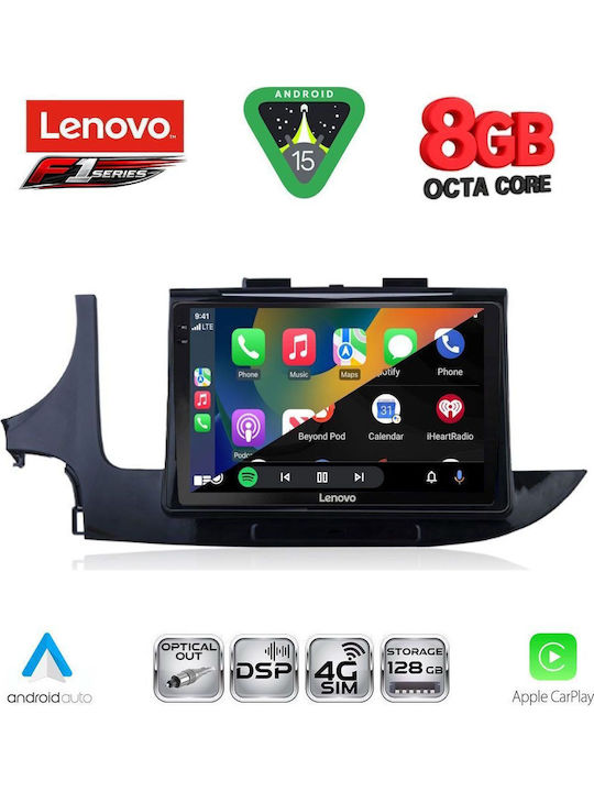 Lenovo Car Audio System for Opel Mokka 2016-2021 (Bluetooth/USB/WiFi/GPS/Apple-Carplay/Android-Auto) with Touch Screen 9"