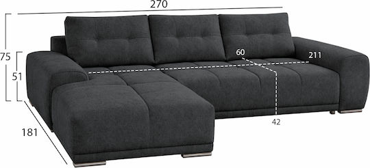Comfyra Γωνιακός Καναπές Κρεβάτι 270x181x75εκ.