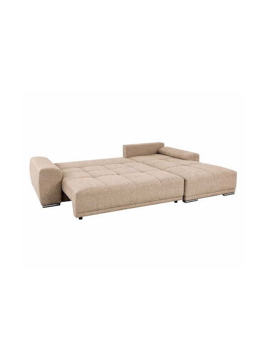 Comfyra Ecke Sofa Bett mit Rechte Ecke Beiget 270x181x75cm