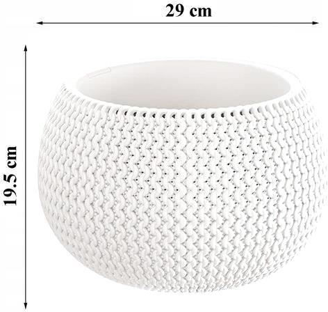 Prosperplast Flower Übertopf Kunststoff Weiß 29x29εκ.