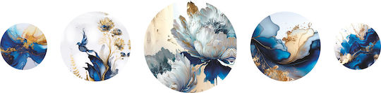 Tablouri Decorative Flori Albe Cameră Living Dormitor 5 Bucăți