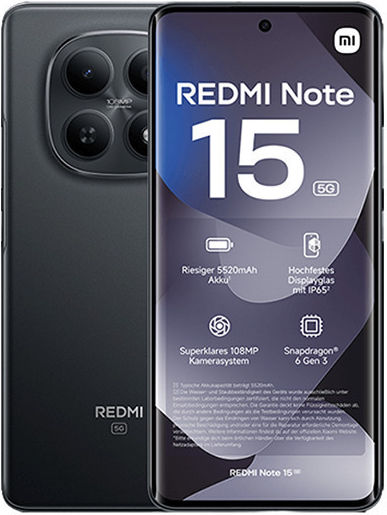 Xiaomi Redmi Note 15 5G Dual-SIM (6GB/128GB) Schwarz