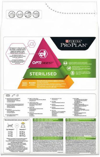 Pro Plan Delicate Digestion Sterilised Chicken 1.5kg Dry Food for Adult Sterilized Cats with Sensitive Gastrointestinal with Chicken 1.5kg
