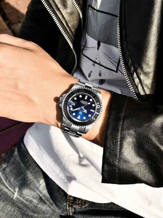 Ανδρικό Ρολόι 40mm Αυτόματο Ασημί