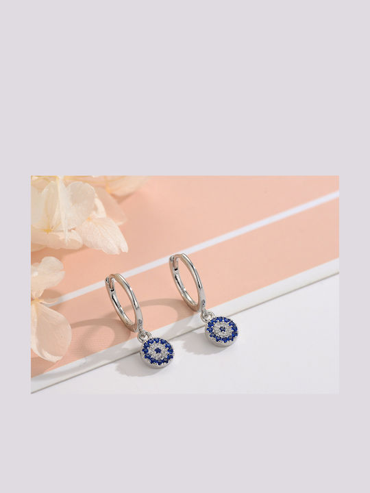 Einzelner Ohrring aus Silber mit Steinen