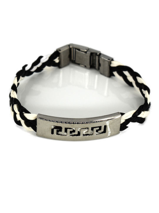 Elegant Men's Bracelet with Meander Design 22cm