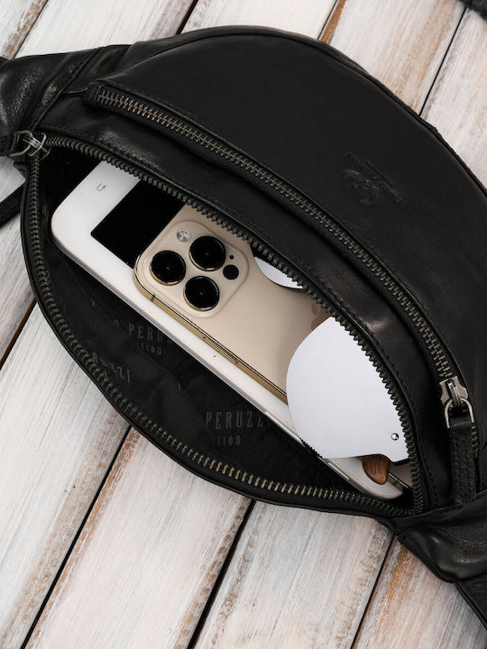 Magazin online pentru bărbați Piele Bum Bag pentru Talie Negru