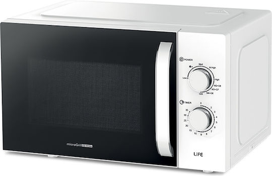 Life Microgrill 25 Cuptor cu microunde cu Grill 25lt Alb