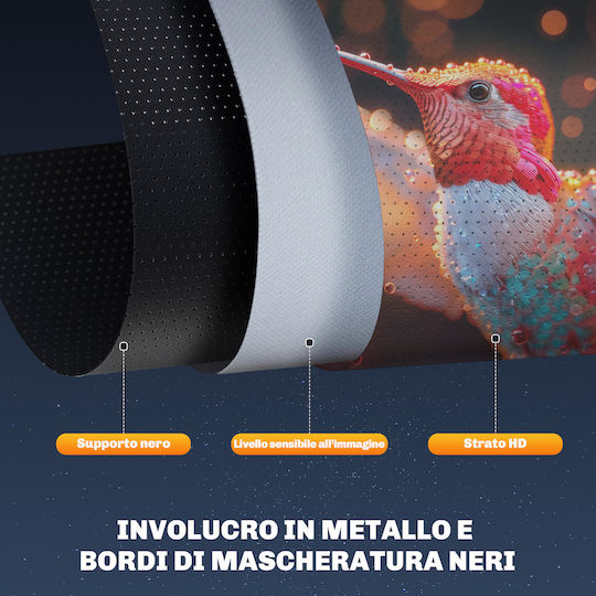 HomCom Οθόνη Προβολής Projector για Τοίχο/Οροφή με Λόγο Εικόνας 16:9 212x150cm / 84"