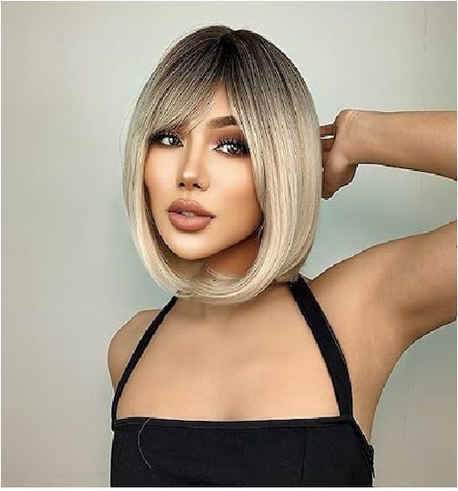 Animis Beauty Perucă cu Păr Sintetic în Lumină Blondă Culoare 30cm