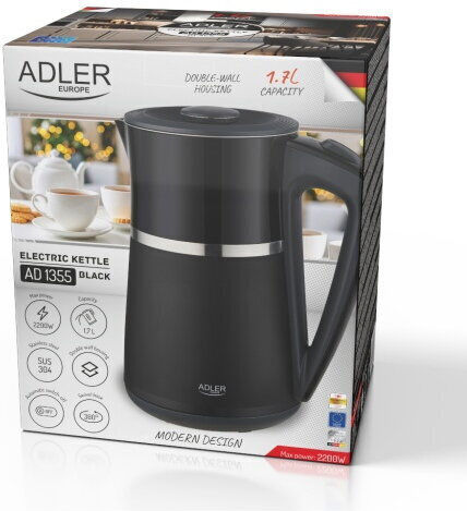 Adler Βραστήρας 1.7lt 2200W Μαύρος